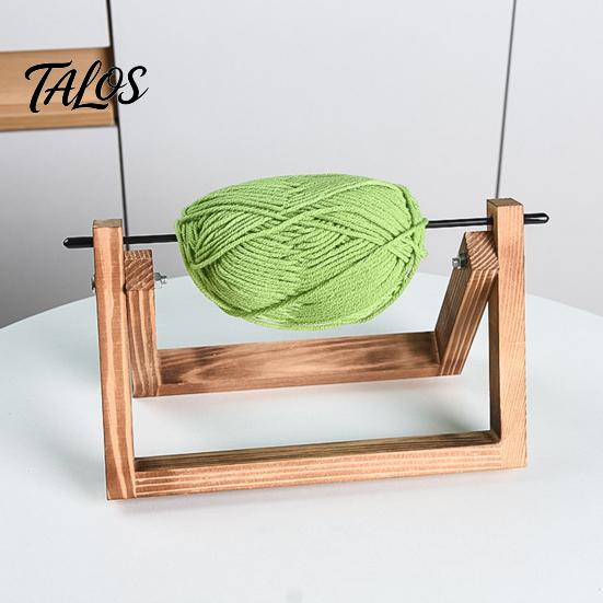 Knitting Supplies for Beginners Wooden Crochet Yarn Holder, Rotatable Portable Organizer Rack, Stable Wood Spindle Mortise And Tenon Frame Dispenser
