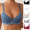 European & American Sexy Lace Temptation Underwire Bra with Adjustable Gathering