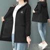 Spring Autumn Windbreaker Fashion Women's Trench Coat Medium Length Hooded Casual Jacket Tops Female Lined Outerwear