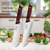WXCOO 1 3pcs Kitchen Knife Professional Chef Knife Stainless Steel Multi Purpose Fruit Utility Meat Fish Ergonomic Handle