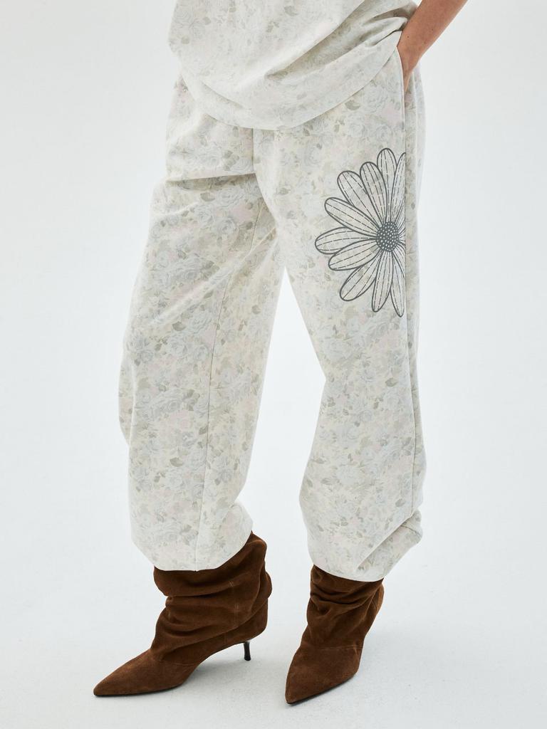 [mardimercredi] JOGGER PANTS FLEUR FLOWER_ASHBLUE GREY