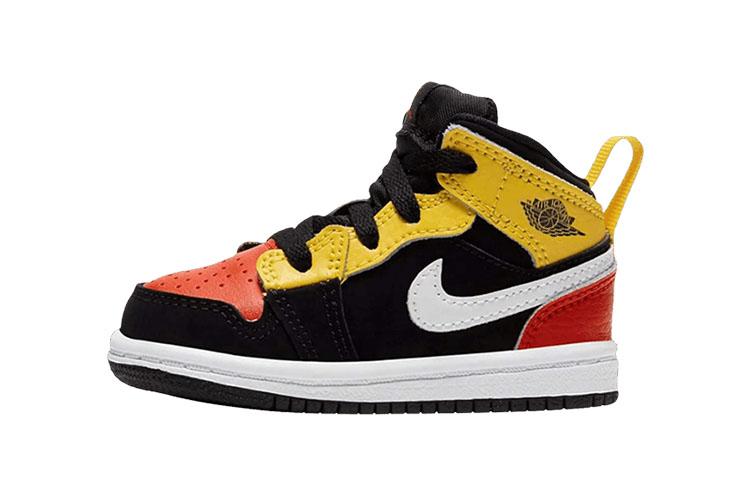 Air Jordan 1 Mid SE TD Amarillo Team Orange 23.5