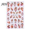 Waterproof Nail Decorations Autumn Leaf Art Stickers, Fall Maple Leaves Theme Accessories Manicure Decals, Self-Adhesive Stickers for Women and Girls