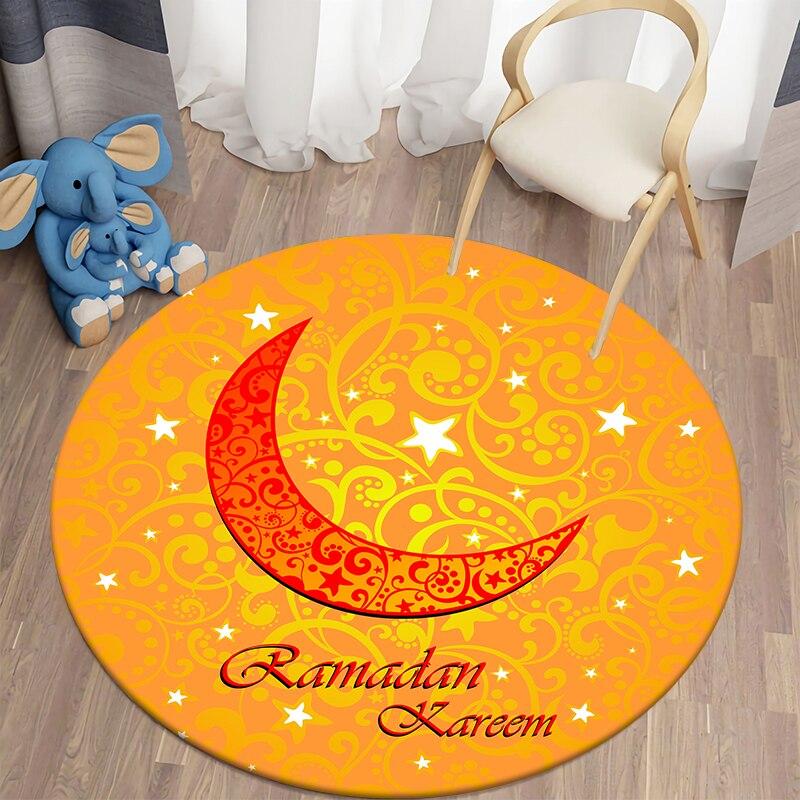 Záhadný Kawaii potištěný kulatý koberec pro obývací pokoj Koberce Kempingové piknikové podložky Flanelový protiskluzový koberec Podložka na jógu Dárek Stranger Things