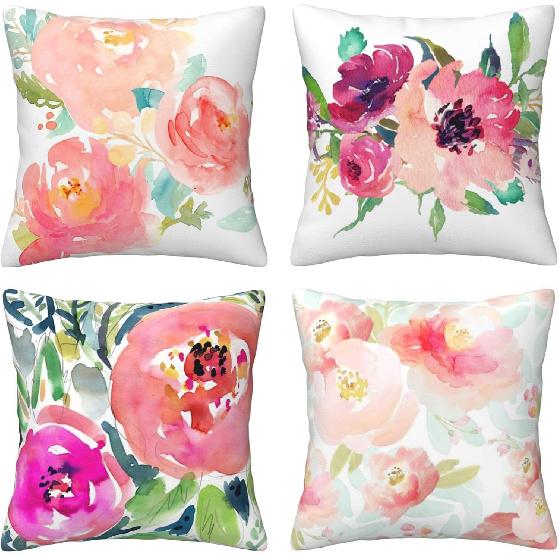 Set of 4 Throw Pillow Covers Vintage Music Cassette Tape Sound Magnetic Tape Vinyl Records Symbol Decorative Pillow Cases Home Decor 18x18 inches