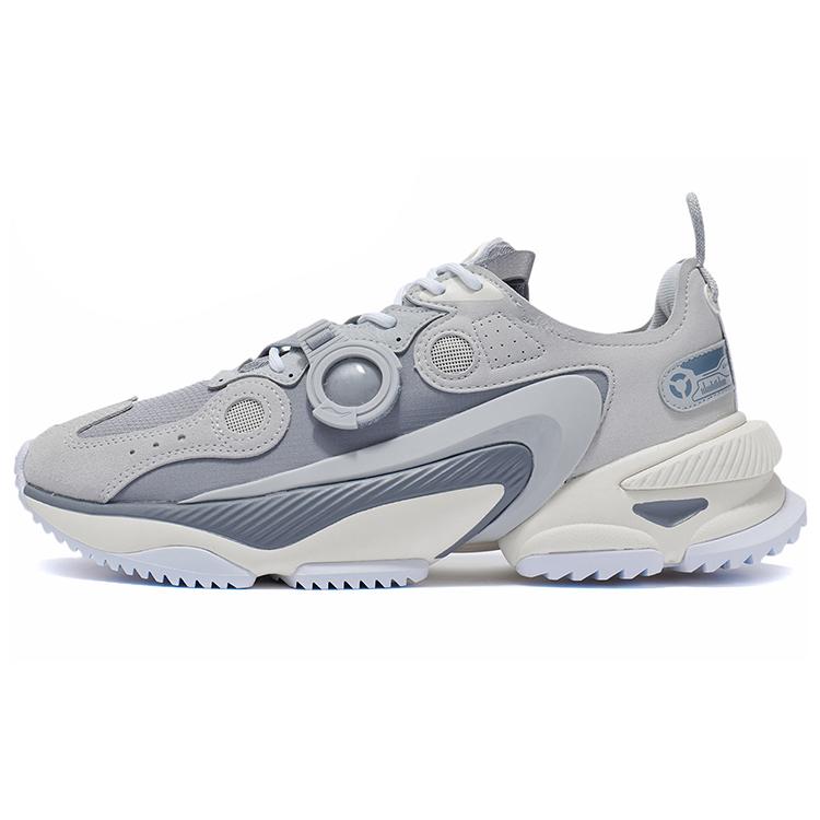New LiNing Nebula M1 M1 Cushioned Anti Slip And Wear Resistant Lightweight Low Top Sports Casual Shoes Gray AGCR225-1