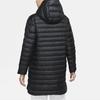 Nike Sportovní oblečení Windrunner Teplá péřová bunda jednobarevná střední délky s kapucí Zimní dámské svrchní oblečení Černá CU5092-010