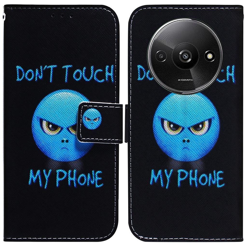 For Xiaomi Redmi A3/Poco C61 4G Magnetic Case Shock-Absorbent Pattern Printing Phone Stand Cover