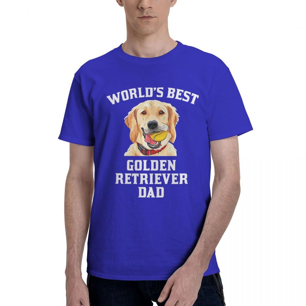 Worlds Best Golden Retriever Dad 100 Cotton Casual Breathable Confortable Men Top Mens Clothing Brands Men Clothes