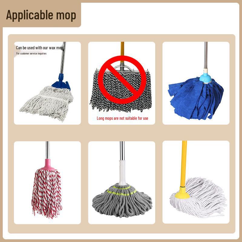 White Cloud Thickened Hands-Free Mop Bucket with Squeeze Water Extractor