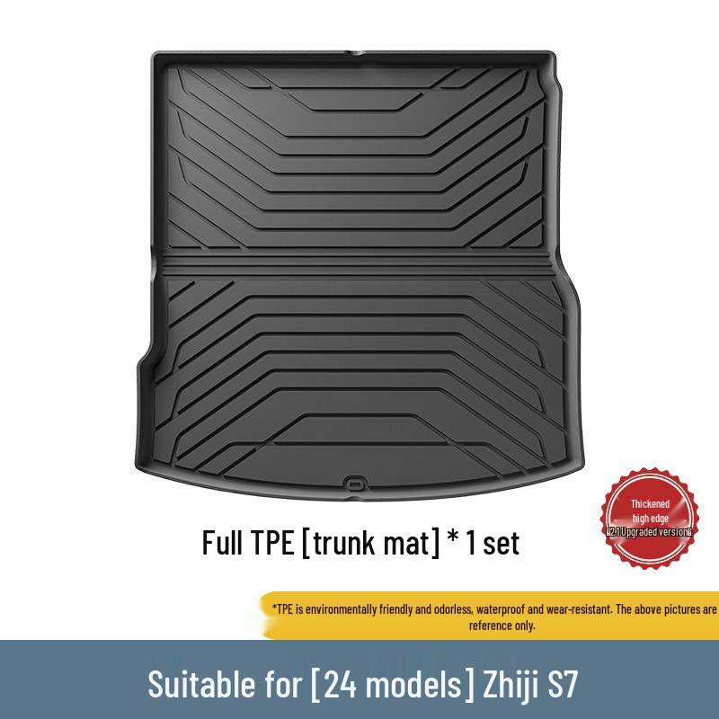 2024 ZHIJIE S7 Car Floor and Seat Back Mats - Eco-Friendly, TPE, Wear-Resistant Trunk Mats.