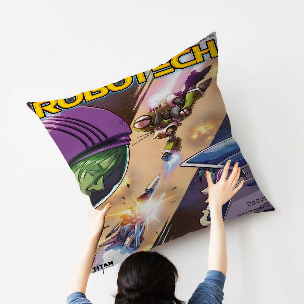 Anime R-Robotech Pillowcase Toon Gift Cushion Cover Bedroom Home Sofa Chair Seat Decor Pillow Case