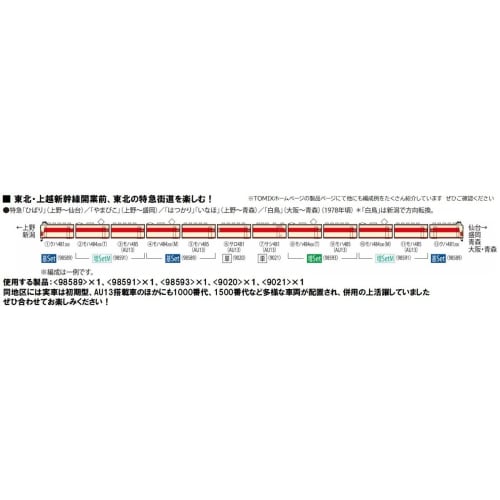 TOMIX N gauge JNR train, Sashi 481 (489) type, equipped with AU13, 9021 model train
