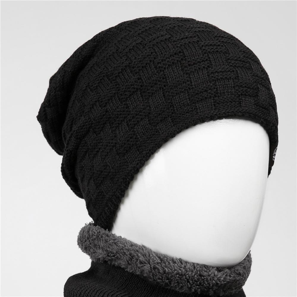Hat Winter Cold-Proof Thickened Wool Hat Men'S And Women'S Warm Plush Versatile Pullover Hat Knitted Hat