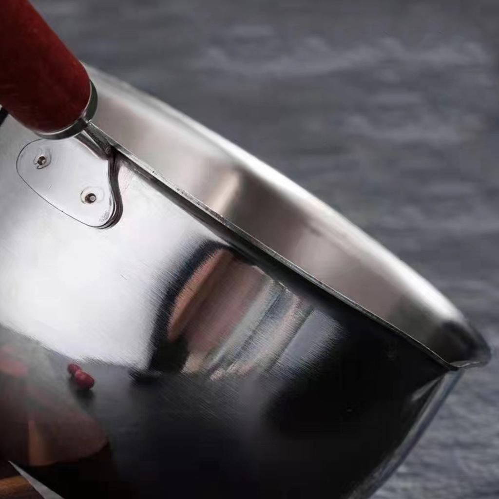 Mini Butter Warmer Pot 300ml 410 Stainless Steel Oil Milk Warmer Pan Small Saucepan for Kitchen