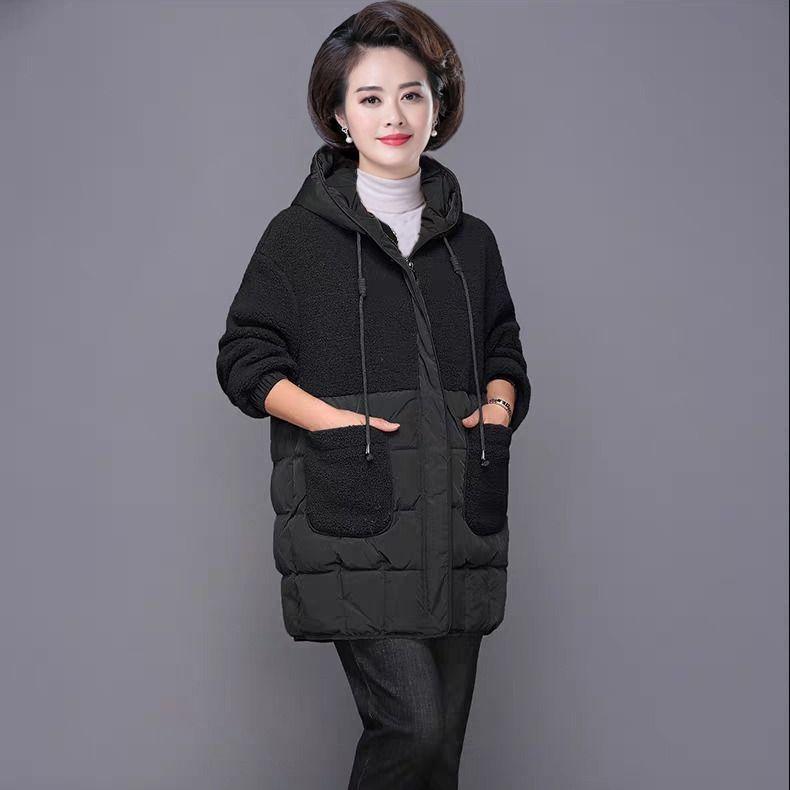 Women's Padded Coat for Autumn and Winter, Suitable for Elderly and Middle-aged Women; Thick and Warm.