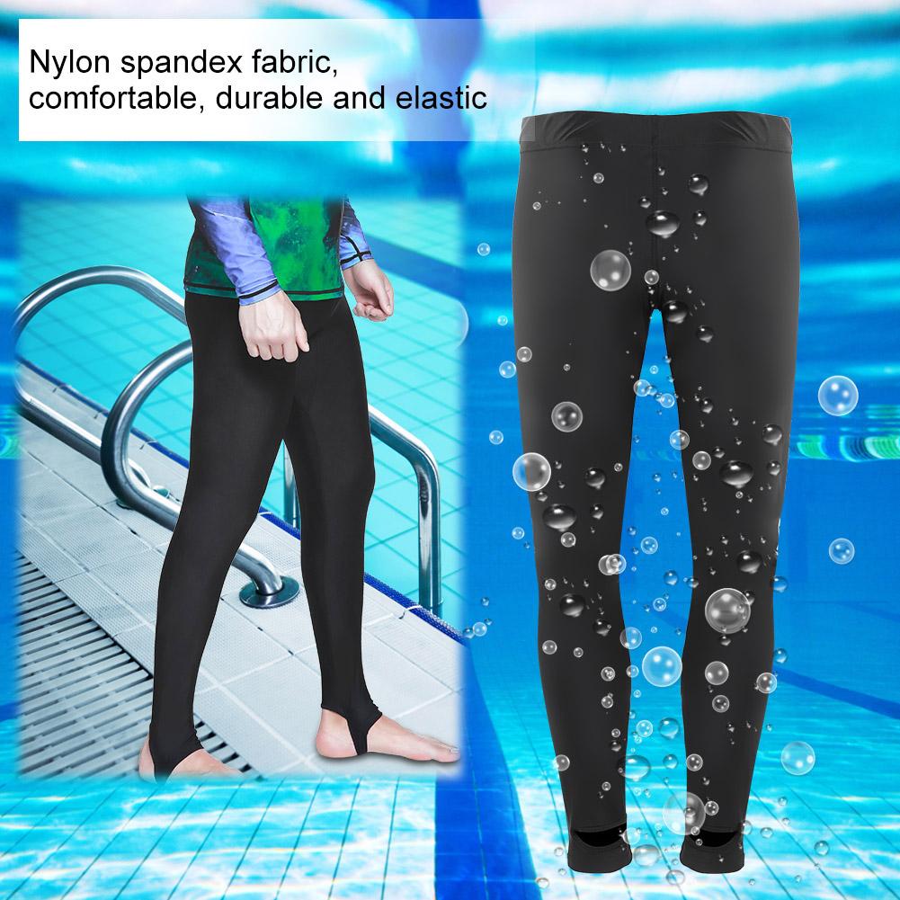 KEEP DIVING Comfortable Adult Swimming Trunks Dive Long Pants with Foot Strap(L)