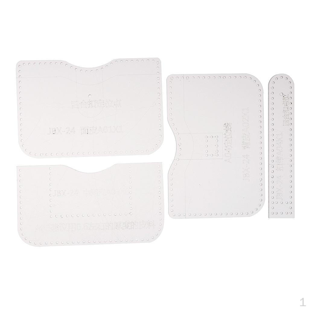 

4 шт./акриловые шаблоны для кошелька, сумки, изготовления изделий из кожи