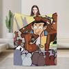 Mr. Beans  Teddy Bear  Blankets Fleece Spring/Autumn Cartoon Multifunction Soft Throw Blanket For Bedding Travel Bedding Throws