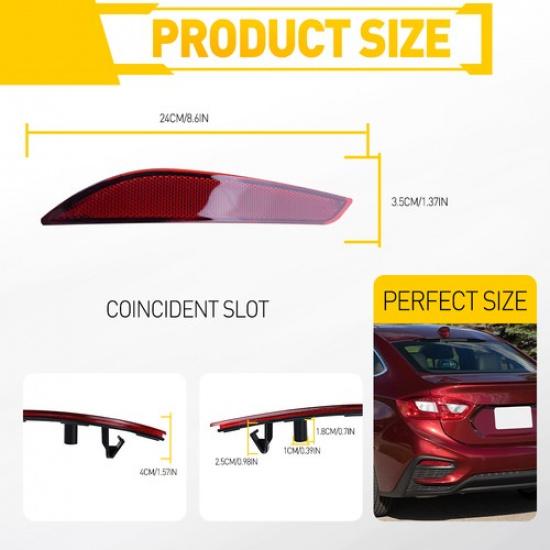 Rear Left Bumper Reflector Light Case For 2018-19 Cruze Diesel Hatchback /Sedan