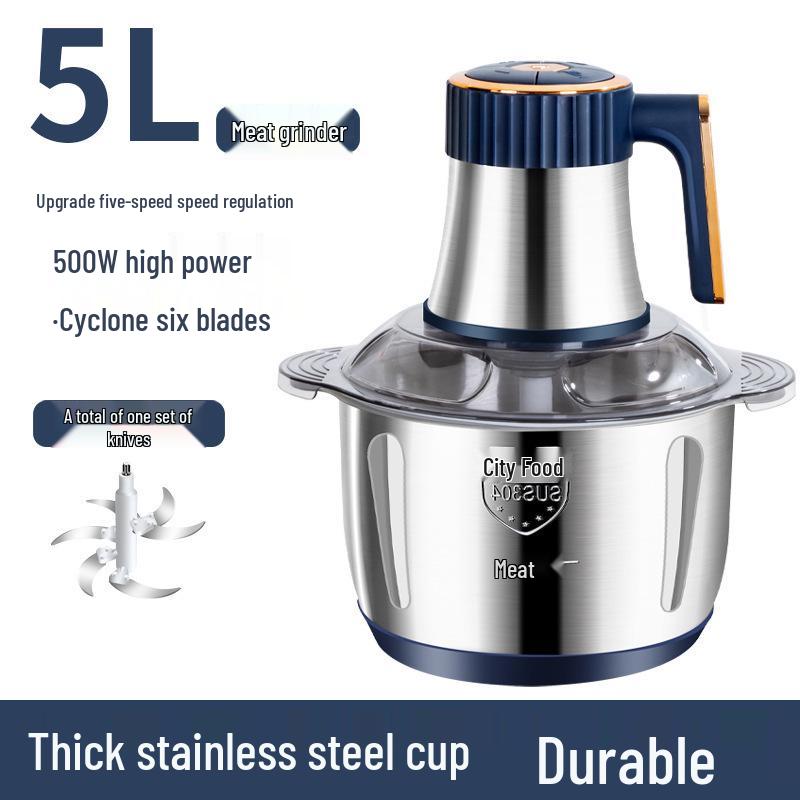 Small Stainless Steel Automatic Meat Grinder & Multi-Functional Food Processor