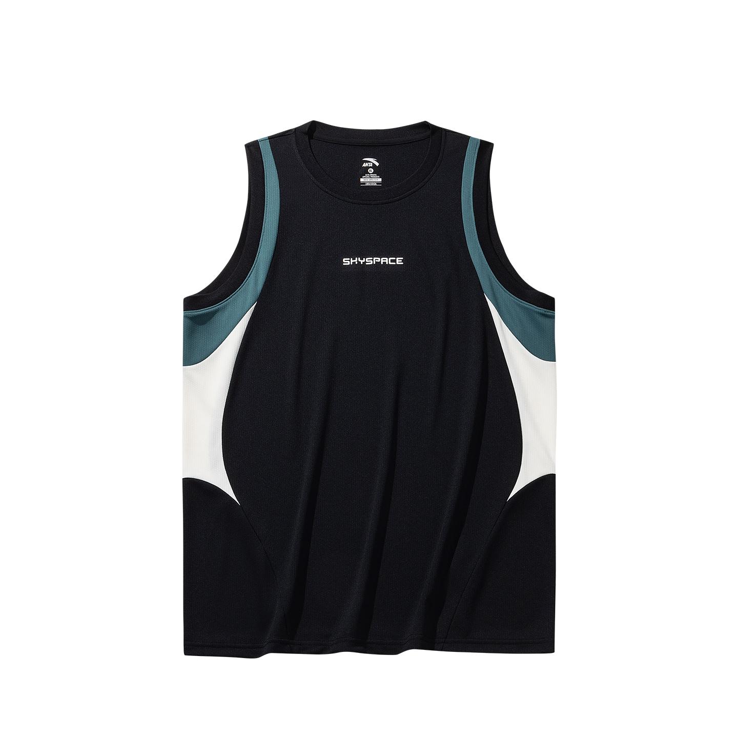 Anta Basketball Jersey Competition Top Summer T-Shirt Unisex tops Black 972621111-3 S