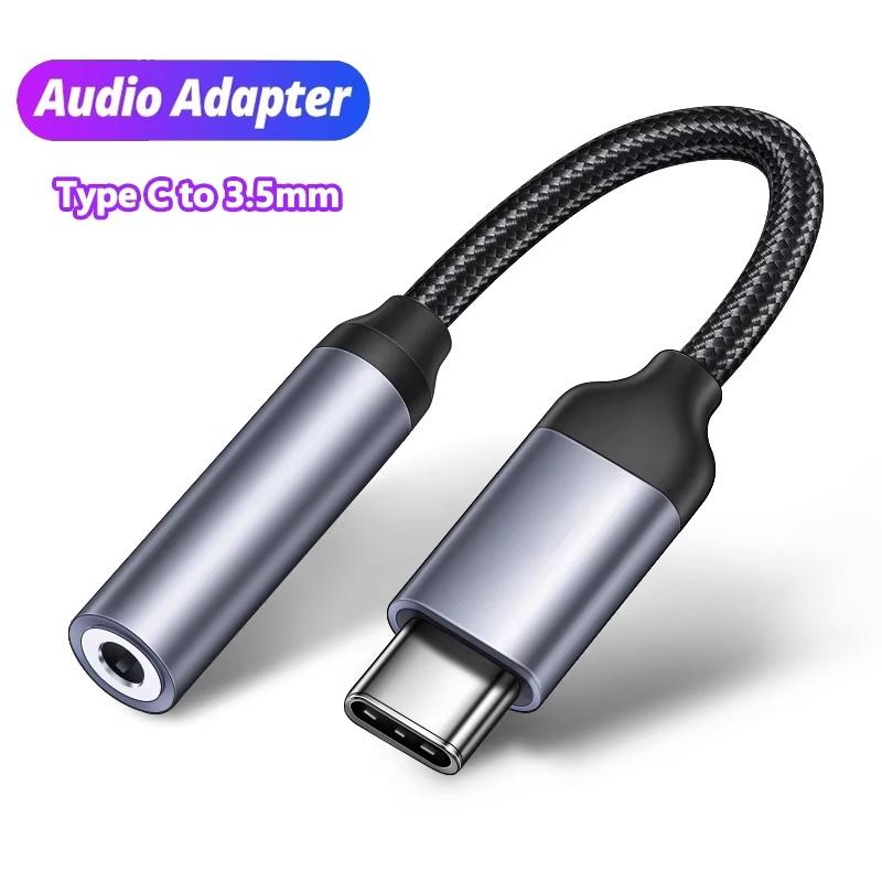 USB Type C To 3.5mm Jack Earphone Adapter USB-C 3.5mm Audio Cable Converter Portable Aux Cable For iPhone 17 16 15 Serie Samsung