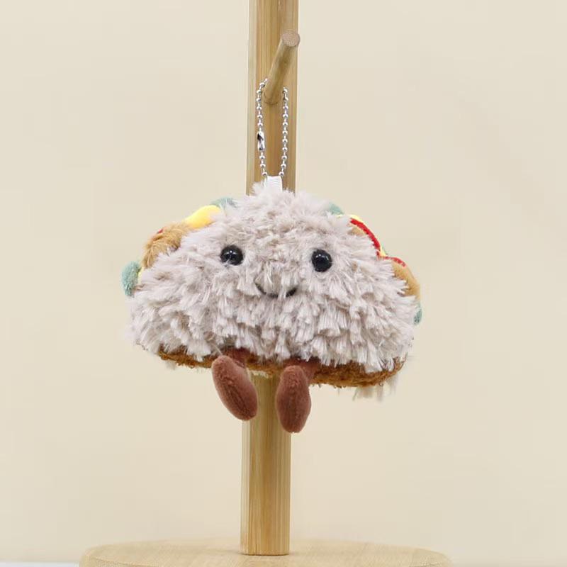 

Креативный плюшевый брелок для ключей в виде сэндвича - Милая кукла-подвеска в виде хлеба, шарм для рюкзака 10-12 cm