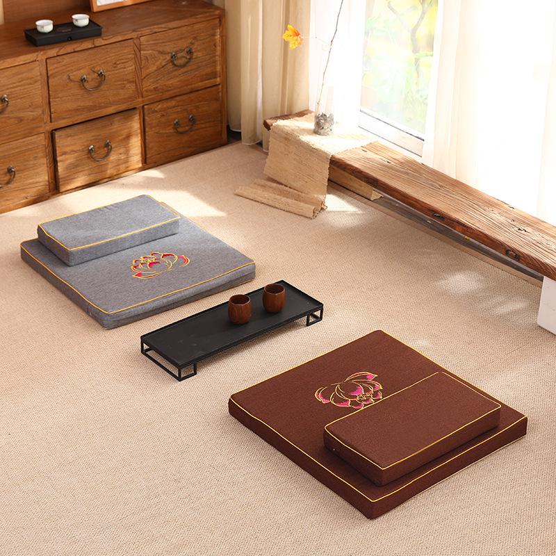 Thickened Meditation & Prostration Zafu Cushion: Removable, Washable Kneeling Mat