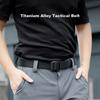 Zhanshuniao (Titanium Alloy Buckle) Men's Fashion Nylon Belt, Outdoor Casual Canvas Workwear Jeans Belt, Trendy