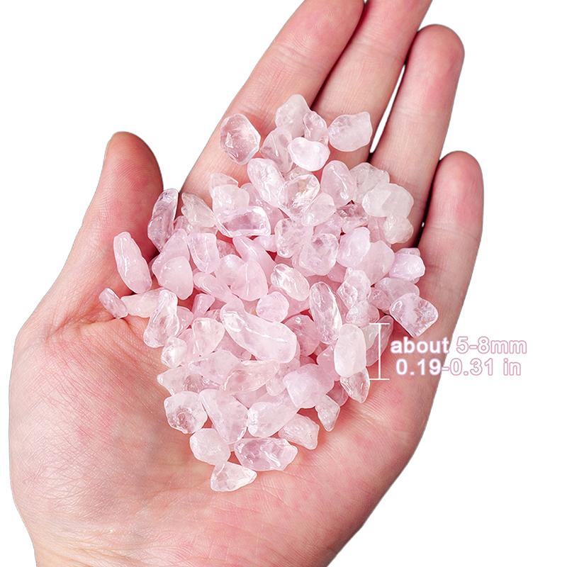 500G/Bag Natural Stones Rose Quartz Material  Gravel Stone Chips Ore Minerals Reiki Specimen Gemstones Aquarium Decor
