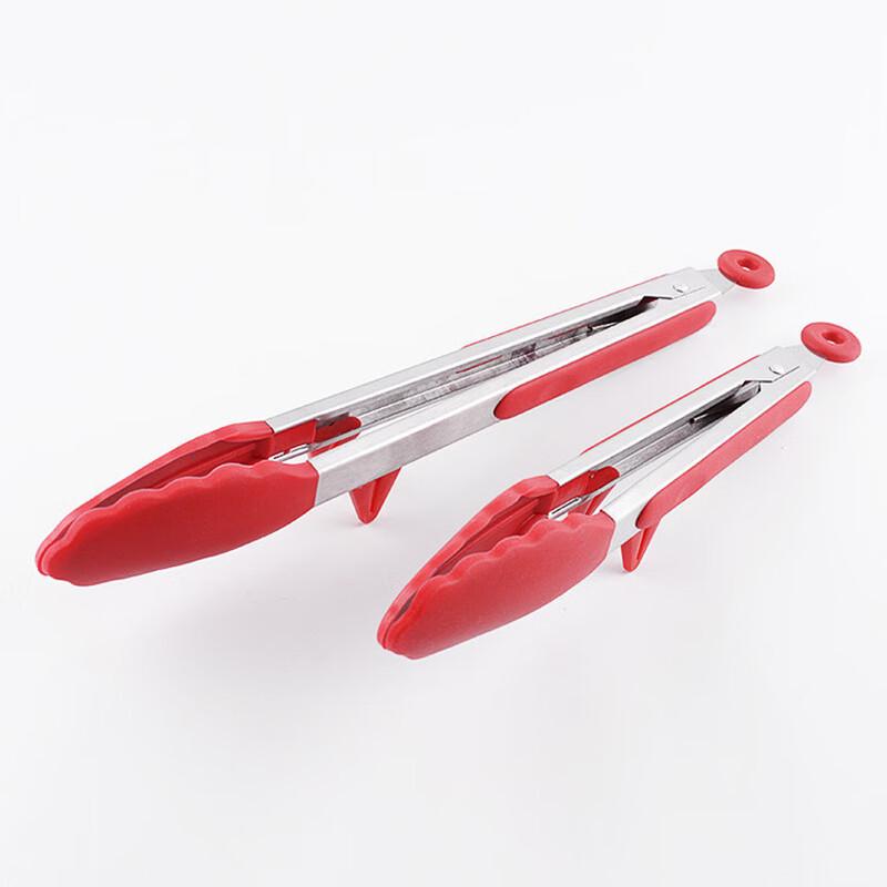 ZhiZhou Stainless Steel Silicone BBQ Tongs