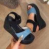 Classic 2025 Summer Heels Sandals Women Open Toe Flat Style Comfortable Size 42 43 Roman Shoes for Women Sandalias De Mujer