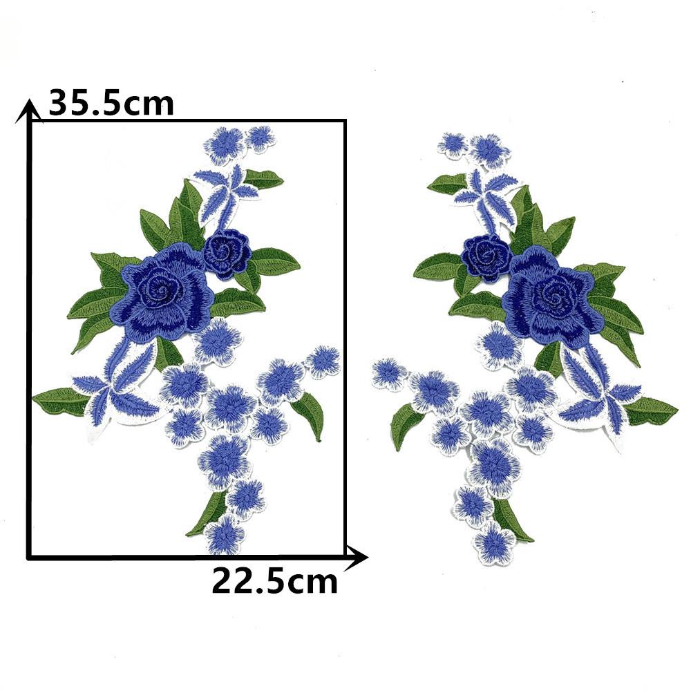 Polyester Color Embroidery Embroidery Pair Of Flowers Diy Sewing Collar Lace Decoration Cheongsam Dress Clothing Accessories
