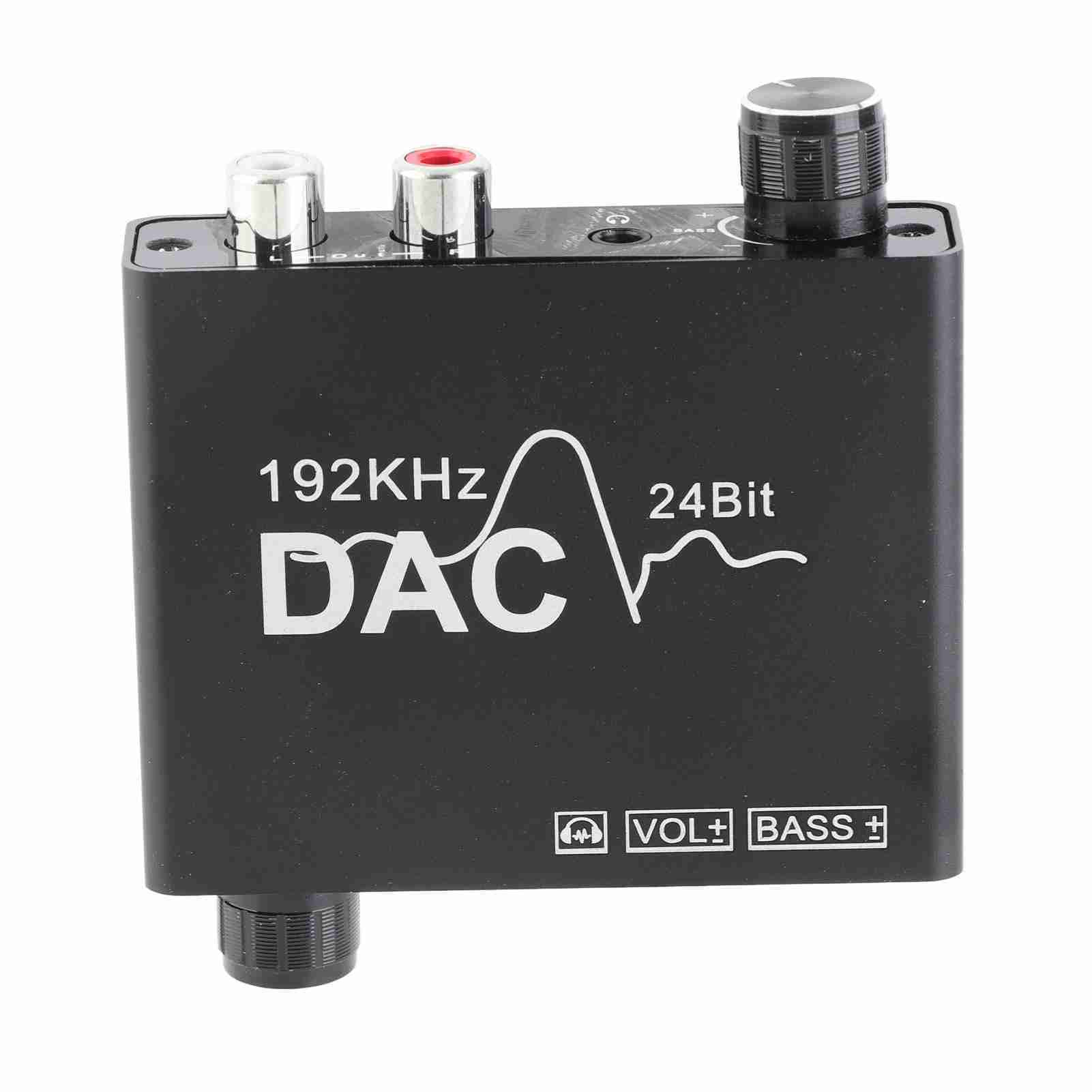 

192 кГц цифро-аналоговый преобразователь Профессиональный оптический преобразователь с регулировкой громкости басов для
