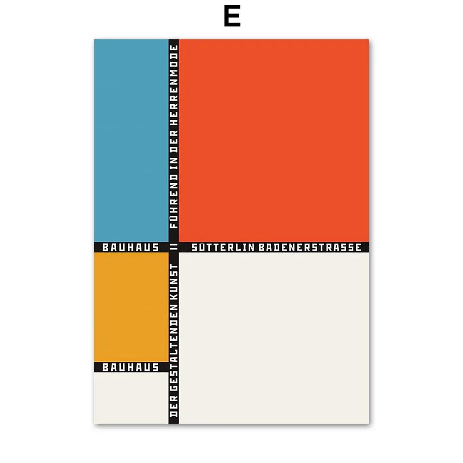 Colorful Bauhaus Exhibition  AbstractPoster Geometry Modern Gallery Wall Art Prints Canvas Painting Pictures Interior Home Decor