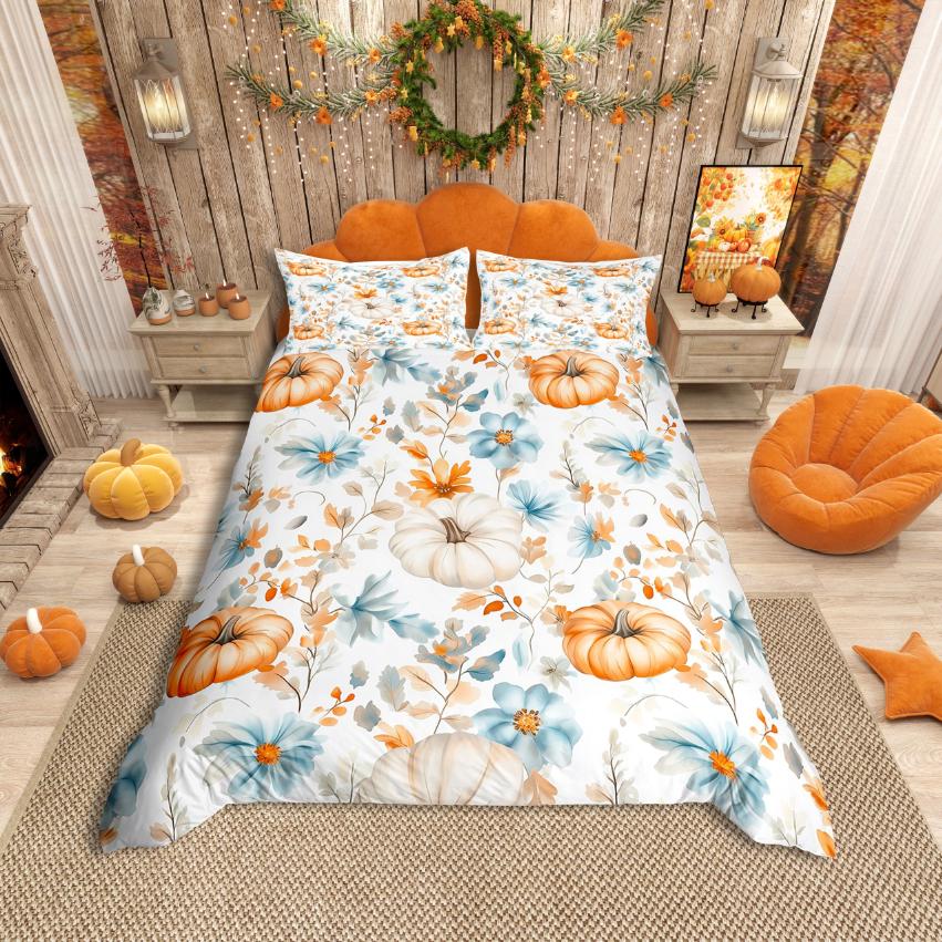 Homewish Highland Cattle Duvet Cover SetRustic Farmhouse Cabin Comforter Cover SetAutumn Sunflower Bed Set For Boys Girls