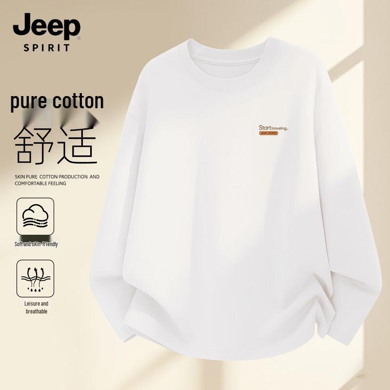 

JEEP SPIRIT Men s Classic Long Sleeve Cotton T-Shirt 2XL