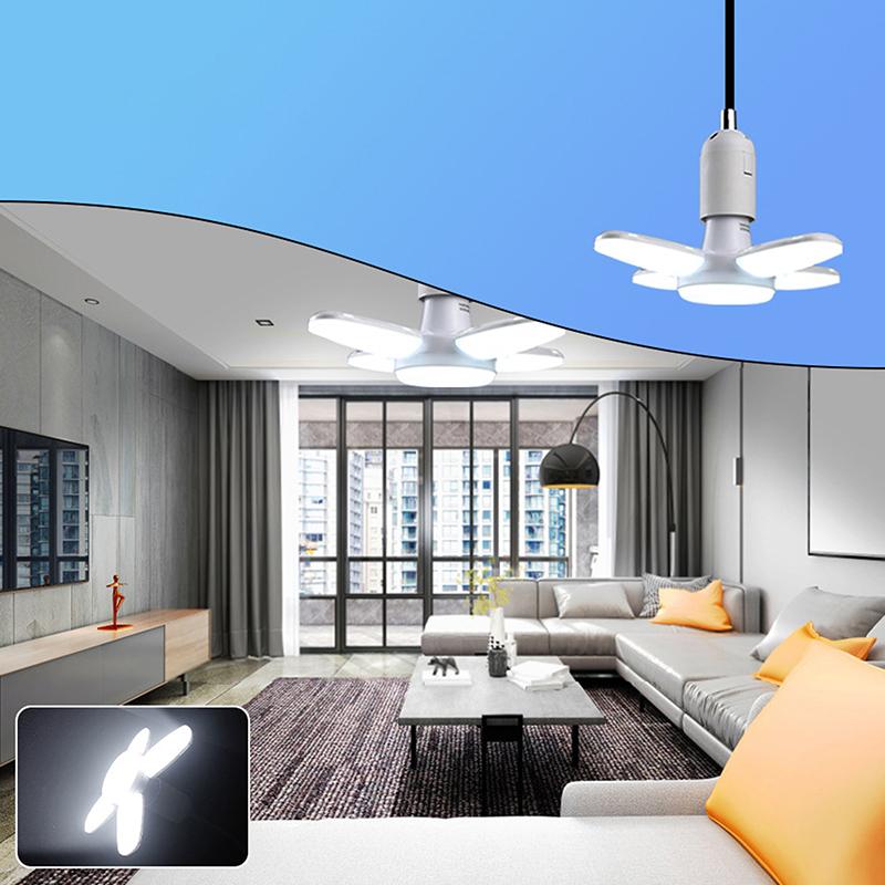 1Pc E27 Bulb Led Indoor Bulb Fan Leaf Super Bright Home Decoration Living Room Styling Light Ceiling Light Led E27 Bulb
