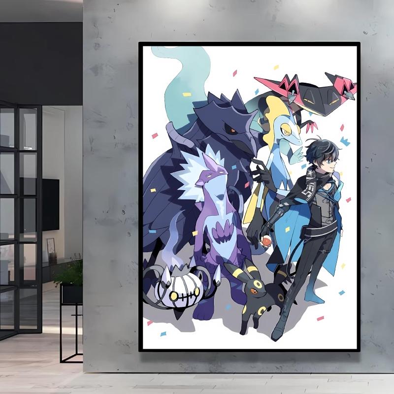 Hot Anime Poster Pokemon Akari Arceus Cartoon Character Picture High Quality Canvas Children's Room Home Decoration Paintings