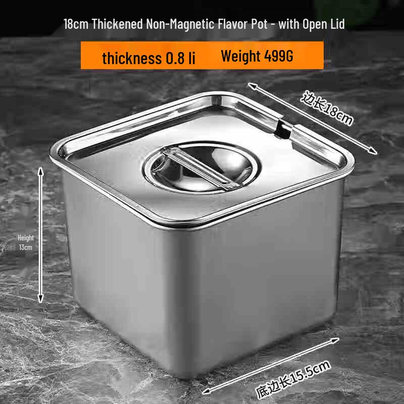 Stainless Steel Square Seasoning Box Set