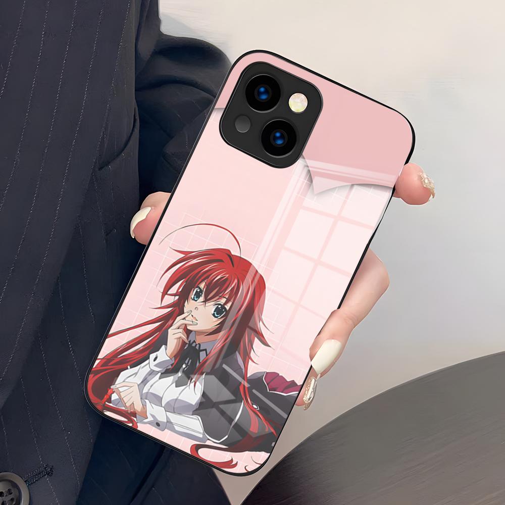 

High School DxD Rias Gremory Phone Case For IPhone 17 Pro Max 15 Pro 16 14 Plus 12 13 Mini 11 Pro Shockproof Glass Cover iPhone15 Plus