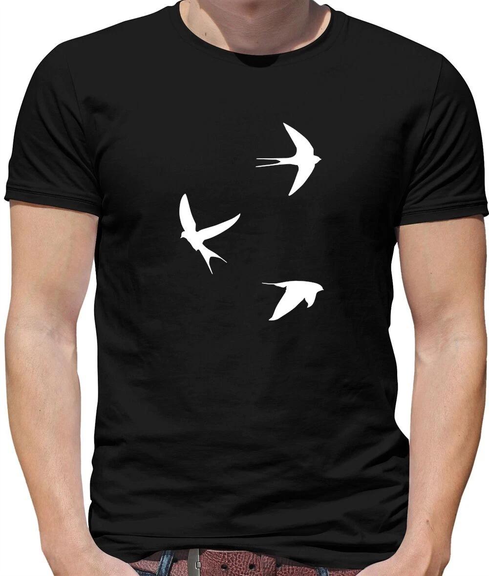 Swallows Mens T-Shirt - Bird - Love - Tattoo - Birds - Sailor - Present - Gift L
