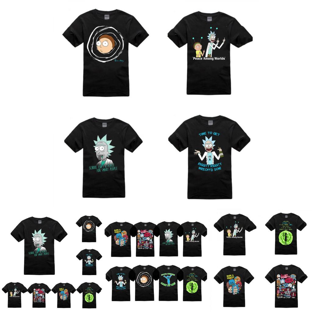 Rick And Morty T Shirt Men Short Sleeve Polyester Breathable Summer Casual Style For Teens