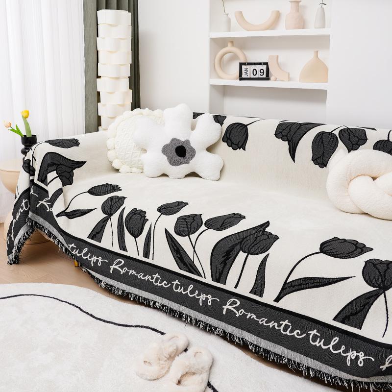 Chenille Sofa Cover Cloth Sofa Cover Integrated Sofa Cushion Dustproof Cat Scratch All Year Round