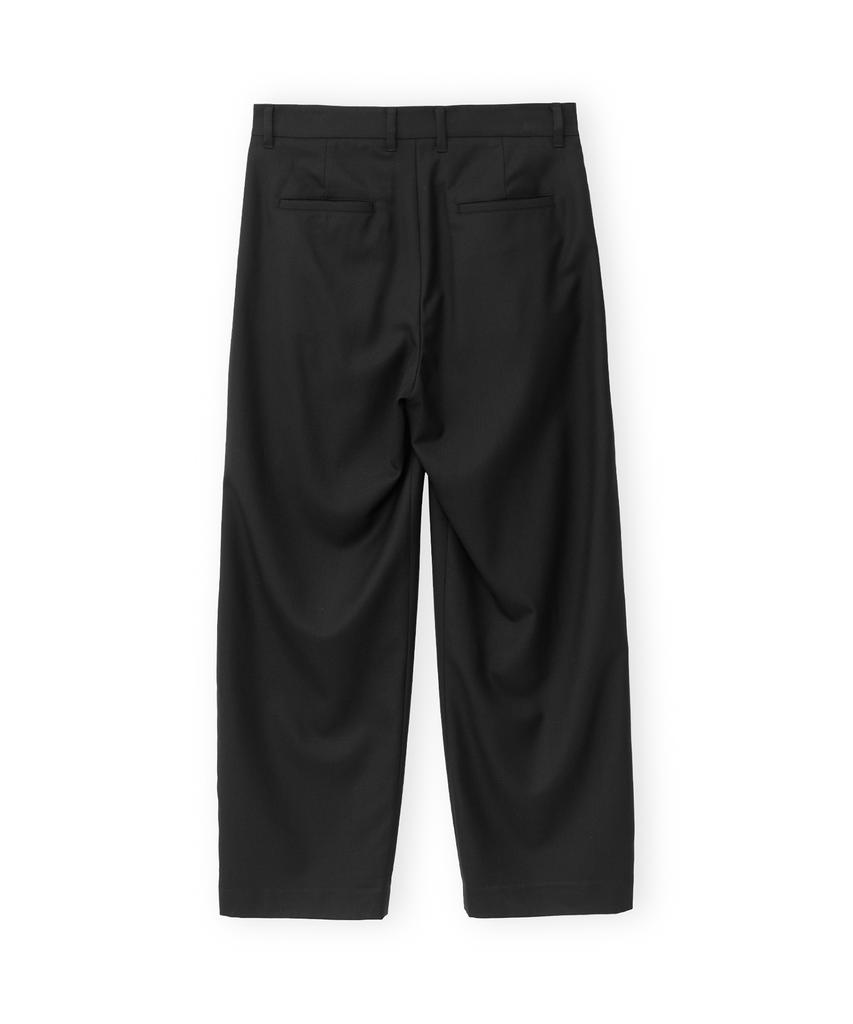 Beulaunyadeu Wool Single-Pleat Trousers, Black
