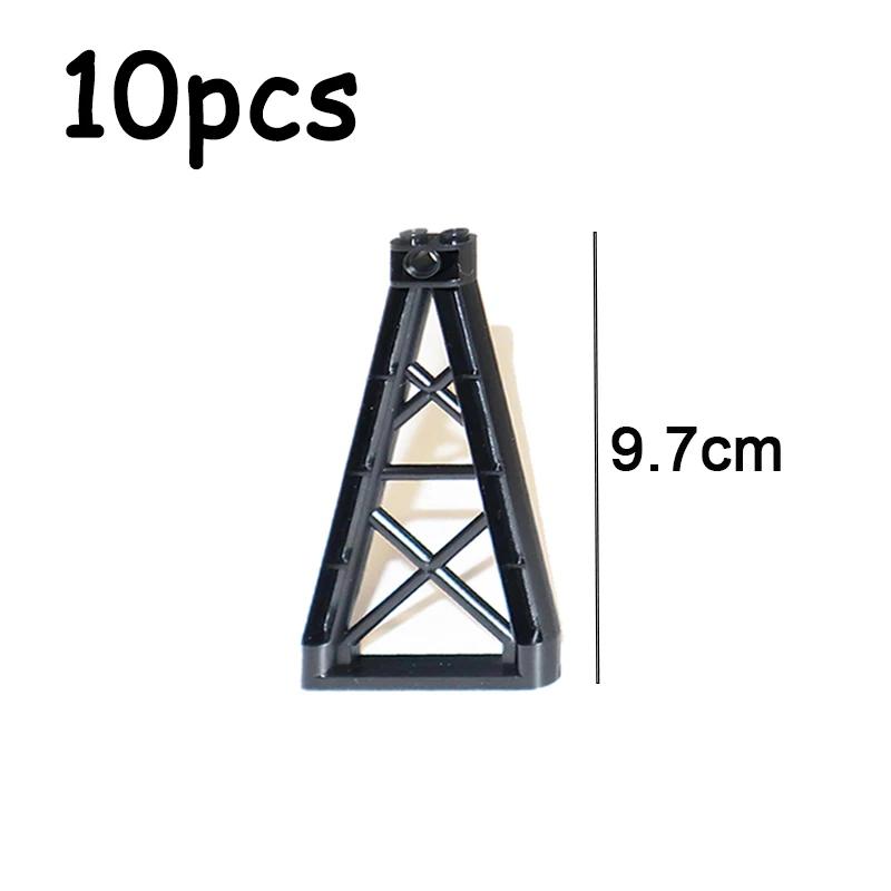 Non-Toxic Support 1X6X10 Girder Triangular Building Blocksmoc Parts Assemble Particles Diy Bricks Compatible With 64449 Toys For Children