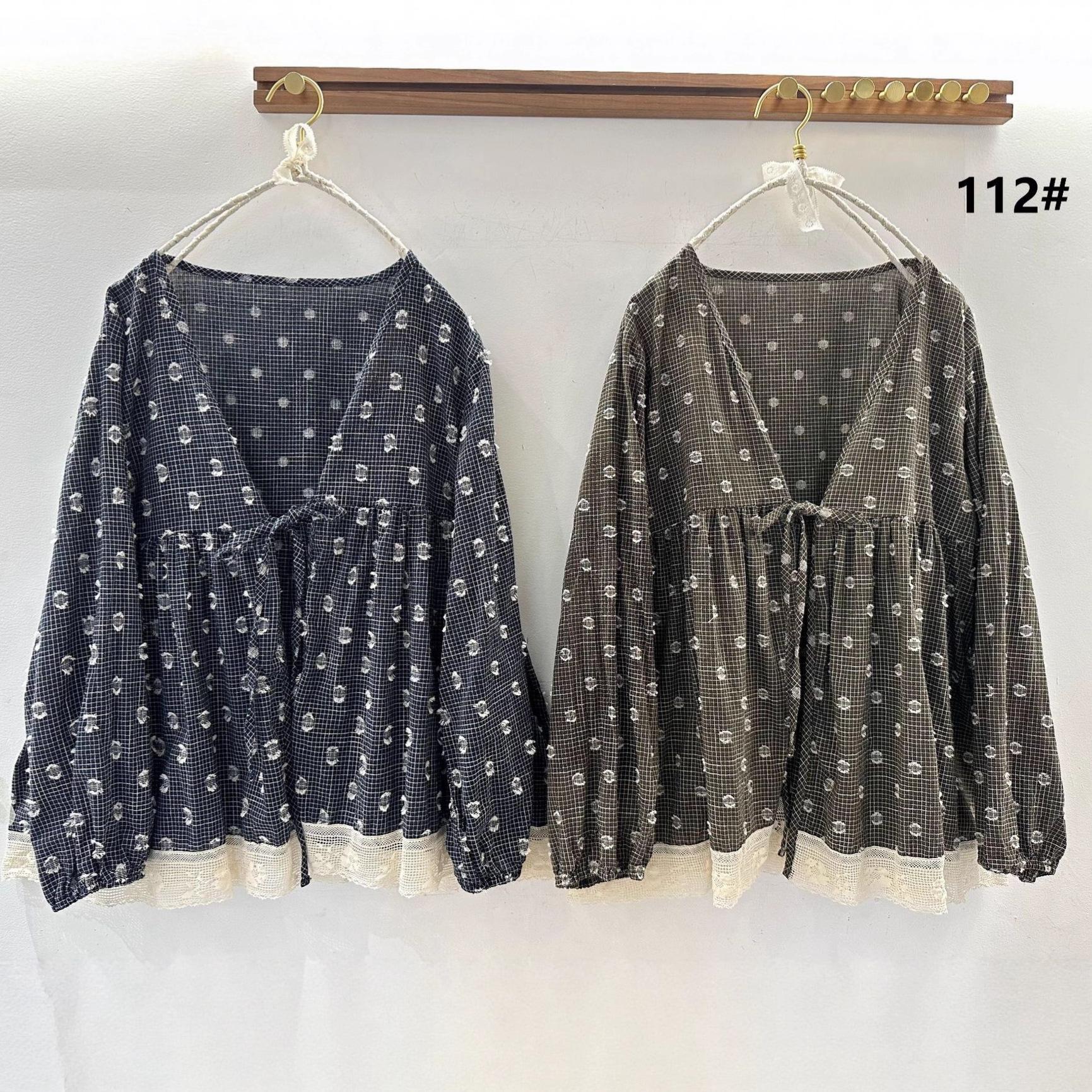 

Ретро кардиган в клетку жаккардовый: Женская верхняя одежда с завязками и длинным рукавом Весна 2026 Blue