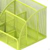 Mesh Pen Holder Multipurpose Sturdy 6 Compartments for Office Classroom Pens black