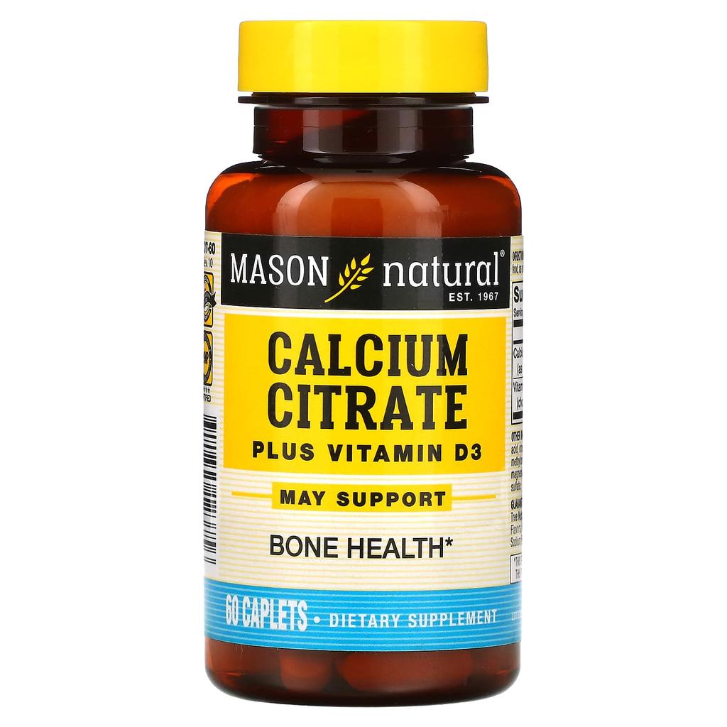 Mason Natural, Calciumcitrat mit Vitamin D3, 60 Kapseln